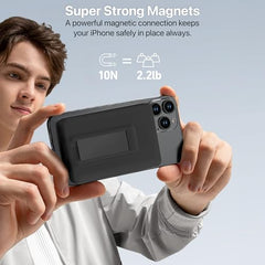 10000mAh Magnetic Wireless Power Bank Sylaris Magpro for iPhone 17/16/15/14/13/12 Series Type C Fast Charging Lithium Polymer Battery (Input & Output) 15w Wireless & Mag-Safe - Black