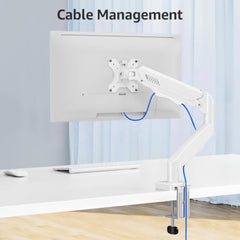 MOUNTUP Dual Monitor Stand for Desk, Monitor Arms for 2 Monitors 13-32 Inch | Holds 4.4-19.8lbs per Arm, VESA 75x75/100x100, Full Motion Monitor Mount for Home Office, C-Clamp & Grommet Base, Black