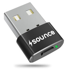 Sounce USB Mouse Jiggler & Auto Clicker | Undetectable Cursor Shaker & Vibration Device | Plug & Play | 1 Click/Sec in Auto Clicker Mode | Compatible with Windows & Linux | Black