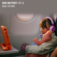 JBL Junior 320BT - Wireless on-Ear Kids Headphones Safe Sound (<85dB), Fit for Kids, Parental Control with Customizable Volume & Playtime and 50Hr Battery Life (Purple)