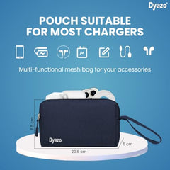 Dyazo 15.6 Inch Laptop Sleeve with Charger Pouch | Front Pocket with Handle Water Resistant Sleeve Case | Compatible for MacBook, HP, Dell, Acer, Asus, Microsoft, Samsung and Other Notebooks (Grey)