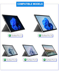 Bucewkde Surface Pro Keyboard for 3/4/5/6/7/7Plus 12.3 Inch, Ultra-Slim Wireless Bluetooth Surface Keyboard with Palm-Rejection Trackpad, 7-Color Backlit, Sleep/Wake Function, Long Battery Life