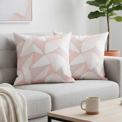 MOMISY Decorative Polyester Home Sofa Bedside Cushion Throw Pillow Covers, 45 x 45 cm, Pack of 2 (3D-2)