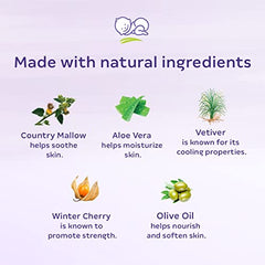 Himalaya Baby Massage Oil 200ml | All-round growth | Strong Bones & Muscles | Ashwagandha, Country Mallow & Aloe Vera | No.1 Dr. Recommended Brand| Vitamin E | 99% NOI | Mineral oil free