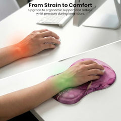 TECPHILE Mouse Pad Wrist Support with Massage Design, Ergonomic Dog Paw Mouse Mat, Pain Relief Memory Foam, Anti-Slip PU Base, Cushion Mousepad Wrist Rest for Gaming, Home, Office, Laptop, Computer