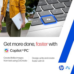 HP Smartchoice Omnibook 5 OLED (Previously Pavilion), Snapdragon X Processor 45 Tops (16GB LPDDR5x,1TB SSD) 2K,16''/40.6cm, Win11, Office24, Silver, 1.59kg, fb0001QU, Multi-Day Battery AI Laptop