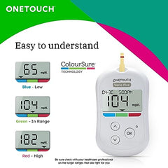 OneTouch Verio Flex glucometer with 10+50 Test Strips | Sync your results with OneTouch Reveal mobile app| Simple & accurate testing of blood sugar | Includes 10 Sterile Lancets + 1 Lancing device