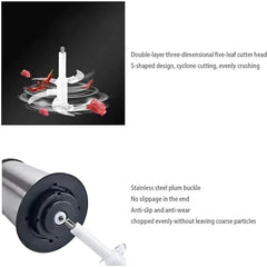 Yajunshi Electric Chopper 2L Stainless Steel | Heavy Duty Meat Grinder, Vegetable Chopper & Food Processor | Multipurpose Mixer Grinder Machine for Kitchen