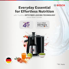 Bosch Plastic True Mixx Juicer Mixer Grinder, 1000W Standalone,Black MJ8720A1KI