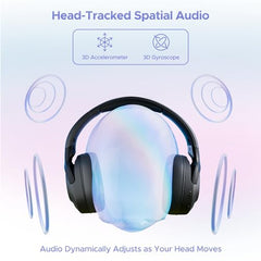 boAt Nirvana Eutopia Bluetooth Headphones with Head Tracking Function, Spatial Audio,20 HRS Playtime, ENx™ Tech, ASAP™ Charge, Hearables App(Android & iOS Compatible)(Primia Black)