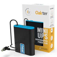 Oakter Mini UPS Basic for WiFi Router Broadband Modem | Supports 12V-2A Routers. Backup Upto 3 Hours | WiFi Router UPS Power Backup During Power Cuts| Current Surge & Deep Discharge Protection