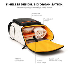 MOKOBARA Hovercraft 24L Laptop Backpack 15.6 Inch Office Travel White