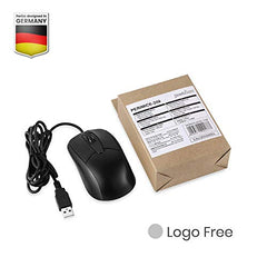 Perixx PERIMICE-209P Wired PS/2 Optical Mouse – Ambidextrous 3-Button Design, 1000 DPI Precision & 6-Ft Cable – Glossy Black for Legacy PCs & Industrial Systems