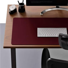 V-CUBE DESIGNS Premium Vegan Leather Desk Mat 90X45cm 2.4mm Thick&Padded|Laptop Mat/Extended Mouse Pad/Stitched, Reversible, Sturdy Deskspread with High Tear/Peel Strength|Anti-Slip,Splash-Proof|Blue
