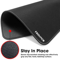 Sounce Mouse Pad Mercerized Surface Anti-fray Edges and Anti-Slip Rubber Base Gaming Mouse Pad a Laptop Desk Mat with Smooth Mouse Control Dimensions 900L x 400B x 2H mm (Black)