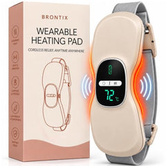 BRONTIX Period Cramp Relief Massager, Cordless Heating Pad