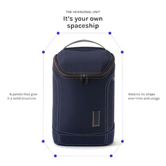 MOKOBARA Transit Backpack | Fits Laptop Up To 16 Inch, 30L Capacity, Water-Resistant Polyester, Vegan Leather Trims | Money Moves, Black