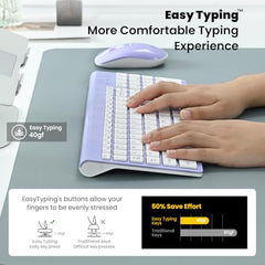 cimetech Keyboard Mouse Combo, 2.4G Ultra-Thin Sleek Design, USB Compact Full Size Wireless Keyboard and Mouse for Windows, Computer, Desktop, PC, Notebook - Grey