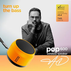 Dubstep Pop 600 Wireless Speaker, 15 Hrs Playtime, 52mm Driver, TWS Pairing, 6W Output Bluetooth Speakers (Grey)