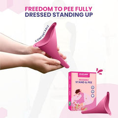 MILDCARES Disposable Stand and Pee Device for Women (Pack of 2, 10 Units Each) | Hygienic Female Urination Device | Ideal for Travel, Public Toilets, Camping & Pregnancy Use
