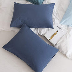 safhome Soft Pillow Covers 20 x 32 Inches - 100% Egyptian Cotton 400 Thread Count Set of 2 Pillow Cover Set Envelope Closure Hotel Quality Pillowcase - Aqua Blue