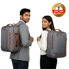 KARRIER 50L CrossZip Laptop Backpack for Men & Women, Spacious Padded Laptop Bag with Multiple Compartments for Office, College, Work & Travel, Cream**