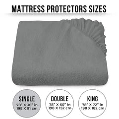 MollisHomes Mattress Protector Single Size, 72x36 Inches, Grey