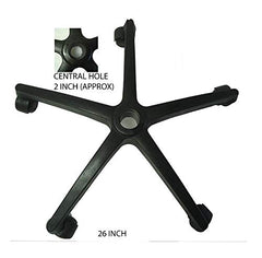 KITHANIA Revolving Heavy Duty Nylon chair Base for Office Executive revolving Chair base with Premium Designer Wheels fit to All Chair Universal Size (Set of 1) (Black, Nylon Star Base)