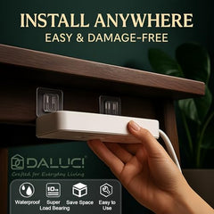DALUCI 5 Pair Heavy Duty Male-Female Interlocking Adhesive Wall Hooks for Hanging | Sticker Hooks for Wall Heavy Items | Nail-Free Wall Hanger Hook for Bathroom, Kitchen (Male - Female, Pack of 10)
