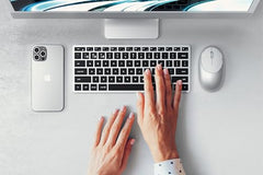 SATECHI Slim X3 Bluetooth Backlit Keyboard with Numeric Keypad – Illuminated Keys & Multi-Device Sync – for M2/ M1 MacBook Pro/Air, M2/ M1 iPad Pro/Air, M2 Mac mini, iMac M1 (Silver)