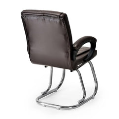 RATISON Special Director Principal Manager Office Visitor with arm Rest with Double Pipe Frame and Cushioned seat Back (2, Black, Double Pipe Frame)