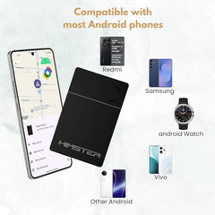 Himster Locatag for Android | Google Find Hub Tracker | Bluetooth 5.4 | No SIM Needed | Anti-Lost & Loud 75dB Alert | Item Finder- Keys, Wallets, Bags, Pets |1-Year Replaceable Battery(White)