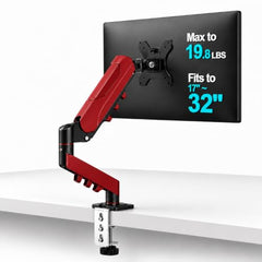 STAR WORK Single Monitor Desk Mount for 13–34” Inch Screens, Heavy Duty Adjustable VESA Monitor Arm with C-Clamp & Grommet Base | Full Motion Tilt & Swivel Rotation (Purple Arm Stand)
