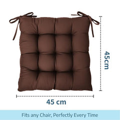 Kuber Industries Microfibre Quilted Chair Cushion/Pad | Chair Back Rest Pillow | Size 45 X 47 X 7 CM | Pack of 1 | Blue