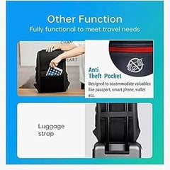 TRUE HUMAN® EMPEROR Premium HardShell Weekender Backpack 15.6 inch Padded USB Charging Port Laptop Office Travel College Business Bag Adjustable Shoulder Straps Daily Purpose for Men women Boys Girls