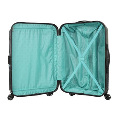 Kamiliant by American Tourister ATHER | Printed Trolley Bag Set of 3 (55+68+79 cms) for Travel|Hard Case Polypropylene (PP) Suitcase|360° 8-Wheel Spinner Luggage Trolley|Combination Lock | Black
