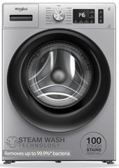 Whirlpool Smart Choice 9 Kg Steam Wash Technology 5 Star Inverter Front Load Fully Automatic Washing Machine with In-Built Heater (SUPREME CARE 9014-E, Midnight Grey, 100+ Tough Stains, 1400 RPM)