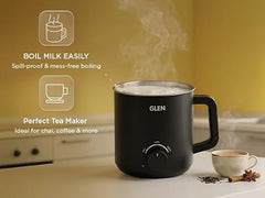 Glen Electric Kettle with Steamer 1.5L, 600W | Multipurpose Kettle for Tea, Coffee, Milk, Eggs, Soup & Noodles | Egg Boiler, Food Steamer, Dual Heat Settings, Auto Shut-Off SA9016 MCK