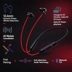 for OnePlus Wireless Z2 Neckband with Fast Charging, Bluetooth 5.2, Dynamic Bass & Crystal Clear Audio (Blue)