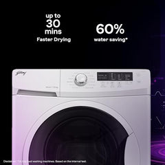 Godrej 9 Kg 5 Star with 5 Years Comprehensive Warranty, Steam Wash, Digi Inverter Motor, 1400 RPM Spin Motor, Fully Automatic Front Load Washing Machine (WFEON ZUS 9014 5.0 IDCRM GLWH, Glacial White)