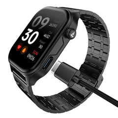 boAt New Launch Ultima Vogue 2, India's First AMOLED Type-C Smartwatch, 1.96" Display, 1000 nits Brightness, Metal Body w/Premium Straps, 10-Days Battery Life, Smartwatch for Men & Women(Active Black)