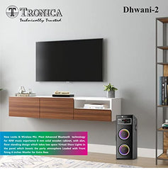 TRONICA Dhwani DJ 40Watt Bluetooth Tower Speaker | Bass-Boosted Party DJ Speaker & Home Theater Sound System with Wired Mic, FM, USB, AUX, TV, Remote,Wireless Music Streaming for Karaoke Night, Music