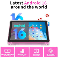 Android 16 10 inch Tablets, 20GB RAM 128GB ROM 2TB Expandable, 2GHz Octa-core Processor, 2 in 1 Tablet with Stylus Mouse Keyboard Case, 5G WiFi6, BT 5.0, 6000mAh, Widevine L1, GMS