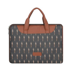 Tabelito Laptop Sleeve Bag 13" to 15.6 inch for Women Jute and Vegan Leather Office Everyday Handbags