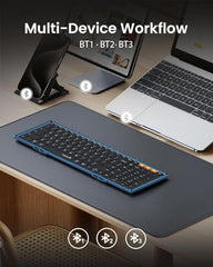 ProtoArc Foldable Bluetooth Keyboard, XK01 Full Size Folding Wireless Keyboard with Number Pad, Portable Travel Keyboard for Windows iOS Android Tablets, Laptops, iPad