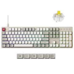 Keychron C2 Pro Wired Mechanical Keyboard with 8K Hz Polling Rate, Full Size Custom RGB Backlit Hot-Swappable, Non-Shine Through PBT Keycaps Compatible with Mac Windows Linux