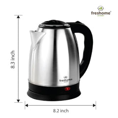 FRESHOME Electric Multipurpose Kettle 1.2L, 600W, with Stainless Steel Body, Egg Rack, Grill Rack, 3 Heating Modes & Rapid Boil Technology, Boiling Water, Tea, Coffee, Oats, Noodle, Soup (Silver)
