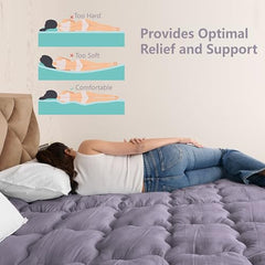 AVI Super Soft 500 GSM Microfiber Bed Mattress Topper for King Size 78x72 Inch | All Season Comfortable Sleep 2 Inch Thick Mattresses Padding King Size -(White, 6.5x6 Feet, 4 Corners Elastic Band)