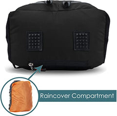 Half Moon 35L 4 Compartment Laptop Backpack College School Travel Bag Backpack For Unisex Boys Girls With Rain Cover, Black