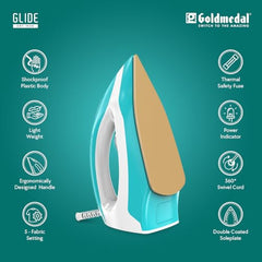 Goldmedal Glide 1100W Dry Iron | Non-stick Weilburger Premium
